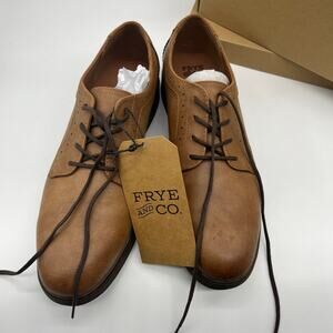 Frye and Co. Mens Grant Cognac Oxford Shoes Brown Dress Shoes Size 12M